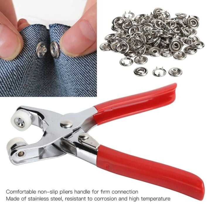 High-Quality Metal Tich Button Tool Kit with Free Buttons